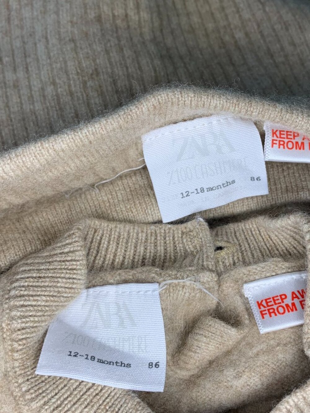 Zara Baby Cashmere Sweater & Pants Matching Set 12–18M - Picture 3 of 3